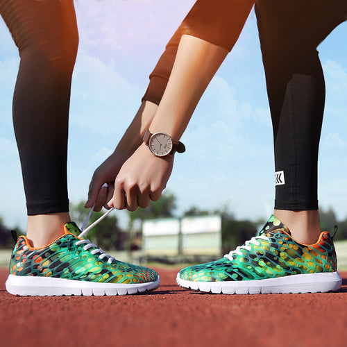 Summer Autumn New Breathable Couple Sports Shoes Women's Shoes Korean Version of the Tide Camouflage Mesh Men's Casual Shose