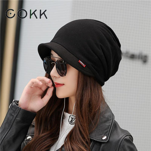 COKK Winter Hats For Women Men Unisex Turban Hat Beanie Stretch Hats Bonnet Winter Cap Ear Windproof Skullies Beanies Mask Scarf