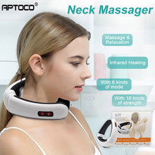 Load image into Gallery viewer, Aptoco Electric Pulse Back and Neck Massager Far Infrared Pain Relief Tool Health Care Relaxation