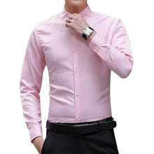 Load image into Gallery viewer, 2019 New Fashion Men&#39;s Long Sleeve Casual Shirts Slim Solid Business Dress Shirt Spring Autumn