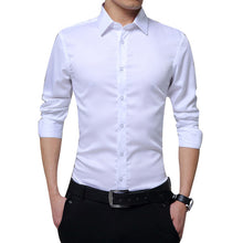 Load image into Gallery viewer, 2019 New Fashion Men&#39;s Long Sleeve Casual Shirts Slim Solid Business Dress Shirt Spring Autumn