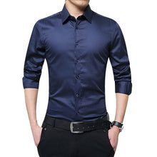 Load image into Gallery viewer, 2019 New Fashion Men&#39;s Long Sleeve Casual Shirts Slim Solid Business Dress Shirt Spring Autumn
