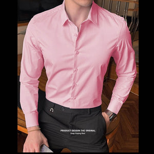 2019 New Fashion Cotton Long Sleeve Shirt Solid Slim Fit Male Social Casual Business White Black Dress Shirt 5XL 6XL 7XL 8XL